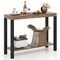 2 Tier Wood Bar Table, Cashew Wood Frame, Shelf and 220 lbs Capacity